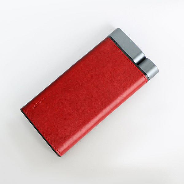 10000mAh Power Bank Metal Shell Leather Finish 2pcs USB-A 1pc Portos Tipo-C