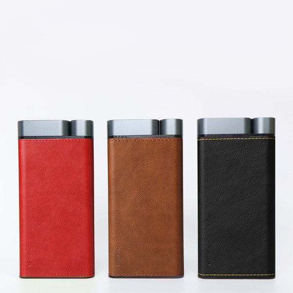 10000mAh PD20W Power Bank Metal Shell Leather Finish 2pcs USB-A 1PC Portos Tipo-C