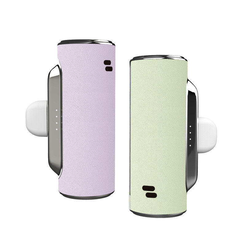 ABS Leather Power Bank Tamanho de bolso com conector tipo-C incorporado