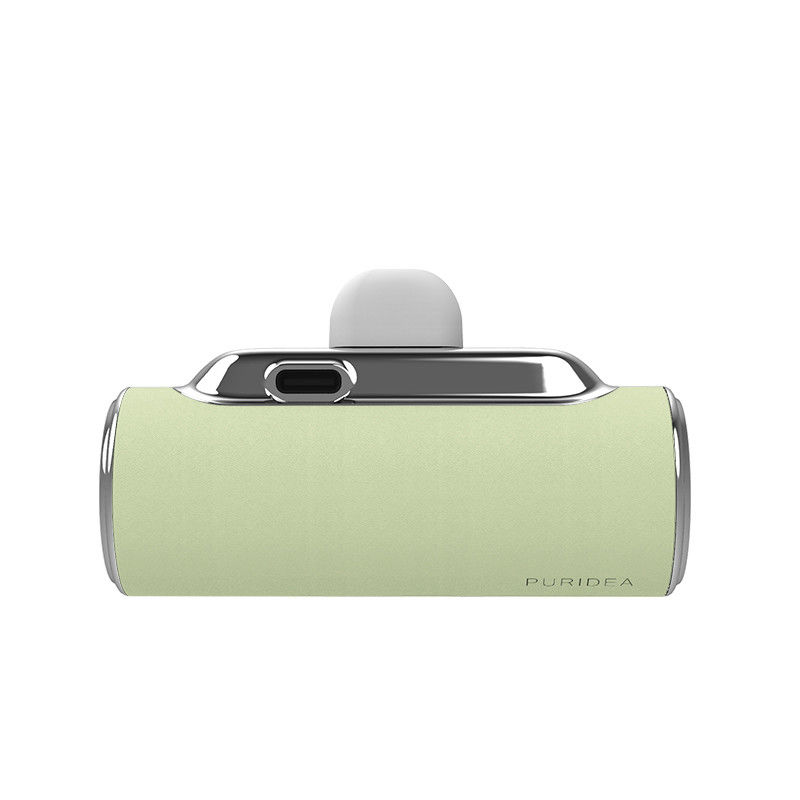 ABS Leather Power Bank Tamanho de bolso com conector tipo-C incorporado