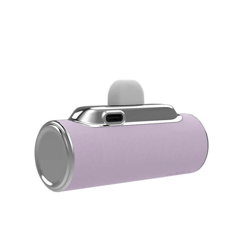 E08 Leather Power Bank Mini Portátil Com Saco de Fragrância / Conector USB-C