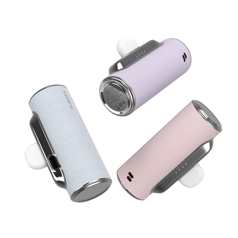 Mini Leather Power Bank Output 5V 2.1 A Bateria Li-Ion Polymer Power Bank 4500mAh