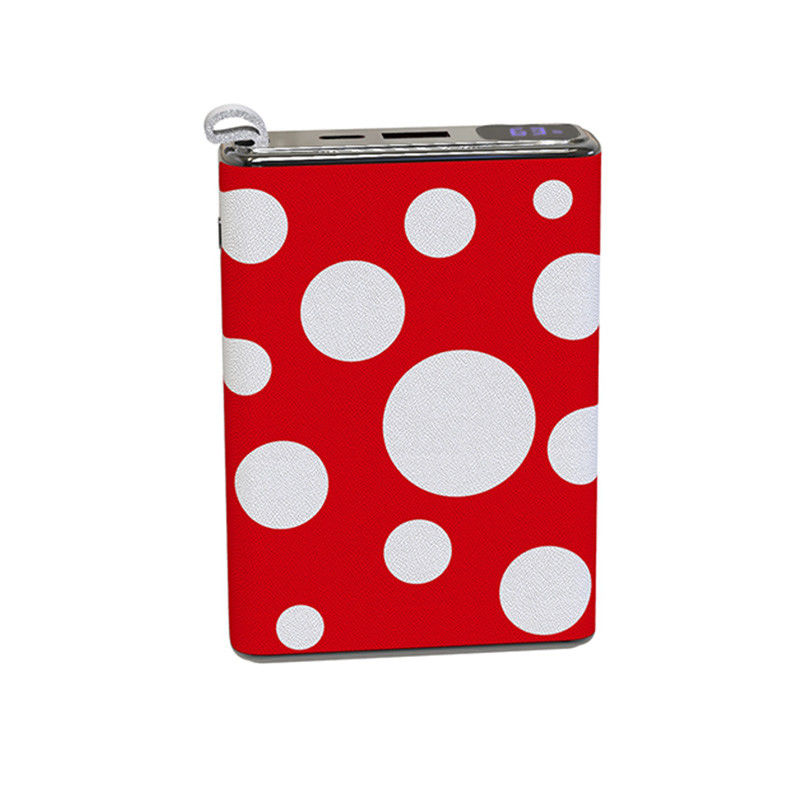 Banco de energia vermelho PD20W Ultra Slim 10000mah Pocket Mini Type Shell de couro