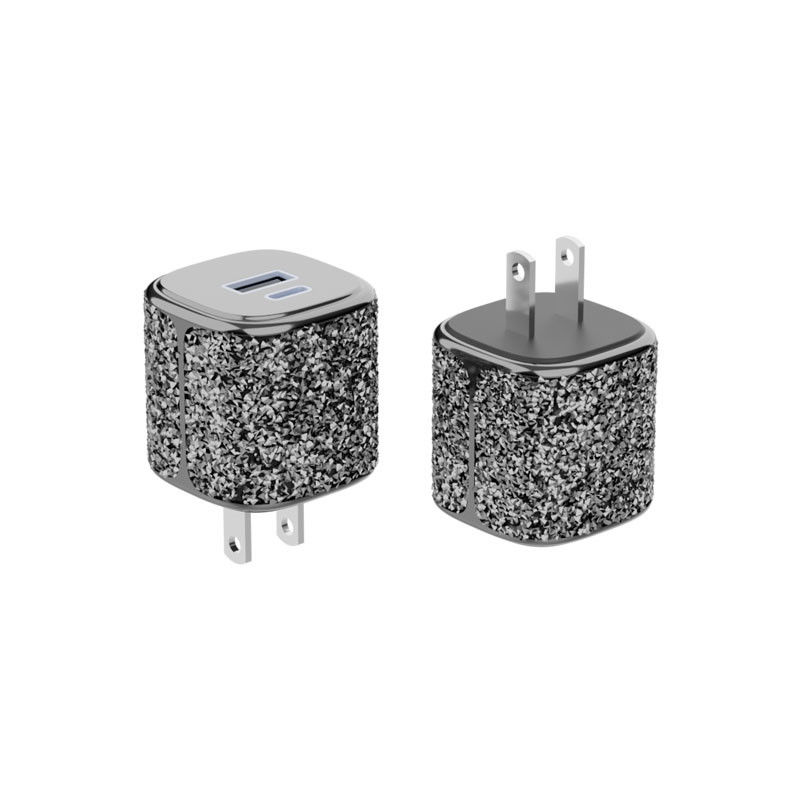 Ultra Compacto 35W Tipo C Carregador De Parede Concha De Diamante E Eletro Revestimento Finish